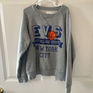 Crewcuts Gray Sweatshirt with Blue Accent